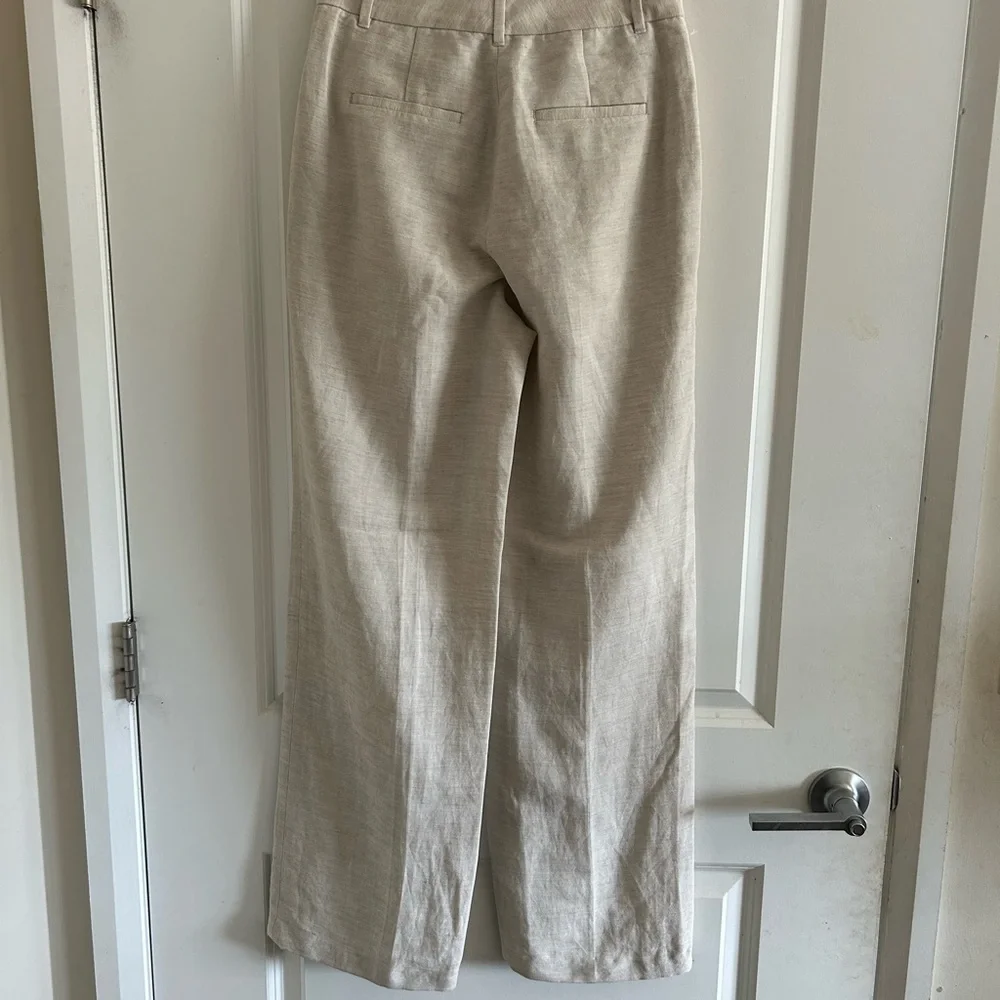 Wilfred effortless Straight Leg Linen-Blend Pants in Light Ivory